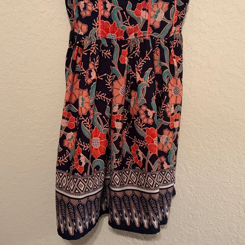 Band Of Gypsies Floral Fit & Flare Spaghetti Strap Mini Dress - Picture 4 of 6